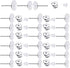 190 PCS Hypoallergenic 925 Sterling Silver Plated Earrings Posts Flat Pad Blank Earrings Pin Studs with 925 Sterling Silver Earring Backs for DIY Jewelry Making Findings( 5mm 6mm 8mm)