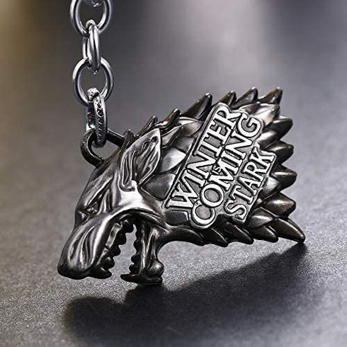 Game of Thrones Metal Keychain - House Stark Sigil Metal Keyring Pendant