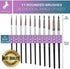 Round Watercolor Brushes Variety Set of 11 Water Color Brushes - Artist Quality for Watercolor Paints, Acrylic, Inks, Gouache, Oil and Tempera by Adi's&Guy's