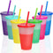 Color Changing Cups Tumblers with Lids Straws - 16oz Kids Tumblers Reusable Plastic Cold Cups for Adults