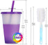 Color Changing Cups Tumblers with Lids Straws - 16oz Kids Tumblers Reusable Plastic Cold Cups for Adults