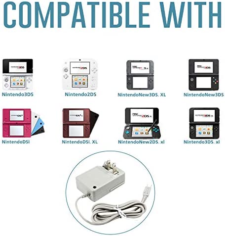 DSi Charger Kit, AC Power Adapter Charger and Stylus Pen for Nintendo DSi, Wall Travel Charger Power Cord Charging Cable