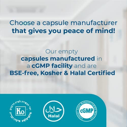 Capsuline Size 0 Gelatin Empty Capsules, 1000 Count, Empty Gel Pill Capsules, DIY Pure Bovine Pill Capsule Filling, Empty Caps, Kosher, Gluten Free and Halal Certified, Non-GMO Certified, Clear