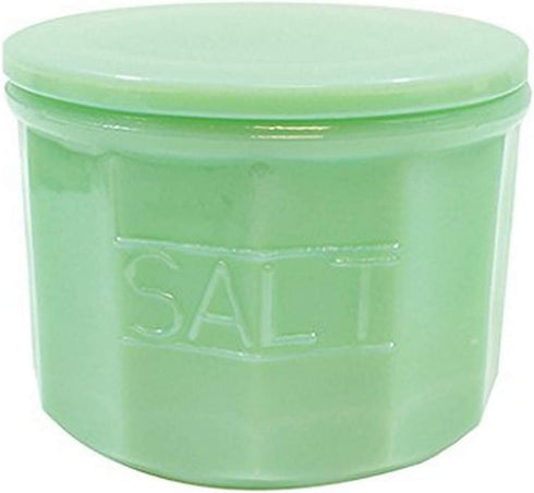 Tablecraft Salt Cellar with Lid, 3.75" x 3.75" x 3.125", Green