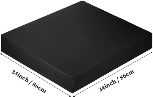 Cocktail Table Covers Spandex Square Table Cloth Stretchable Fitted Tablecloth Elastic Edge Card Table Cover Cover for Square Table Home Kitchen Coffee Bar Supplies, 34 x 34 Inch (Black, 2)