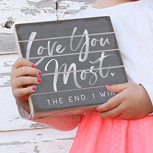 Simply Said, INC Perfect Pallets Petites - Love You Most. The End, 8x8 in Wood Sign PET19538