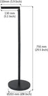 YCWIN Matte Black Toilet Paper Holder Stand with Storage for 6 Rolls of Toilet Tissue for Bathroom, Modern Free Standing Toilet Paper Roll Holder Stand, Rustproof Finish and Weighted Pedestal, Black