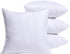 MIULEE Pack of 4 Hypoallergenic Premium Pillow Inserts Decorative Pillow Stuffers Square Form for Couch Sofa Bed Cushion 16x16 Inch