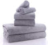 MOONQUEEN Ultra Soft Towel Set - Quick Drying - 2 Bath Towels 2 Hand Towels 2 Washcloths - Microfiber Coral Velvet Highly Absorbent Towel for Bath Fitness, Bathroom, Sports, Yoga, Travel-Grey 6 Pcs