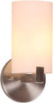 Design House 587543 Eastport Classic Contemporary Indoor Dimmable Wall Light with Frosted Glass, 1-Light Light, Satin Nickel