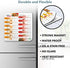 Air Fryer Magnetic Cheat Sheet for Instant Pot Air Fryer, Instapot Air Fryer Accessories Cooking Times Chart, Airfryer Frying Quick Reference Guide Kitchen Cookbook Magnets ( White )