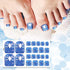 308 Pieces 14 Sheets Toenail Polish Stickers Adhesive Toe Nail Wraps Full Toe Nail Wraps Toenail Polish Strips DIY Glitter Toe Nails Manicure Decal with 2 Pieces Nail Files for Girls (Retro Style)