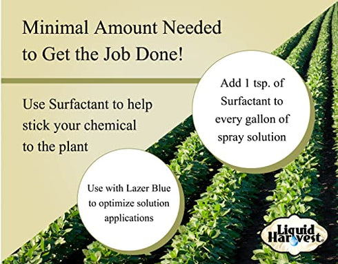 Concentrated Surfactant for Herbicides Non-Ionic 8oz, Increase Product Coverage, Increase Product Penetration, Increase Product Effectiveness