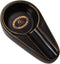 Galiner Cigar Ashtray, Travel Ceramic Ashtray, Outdoor cigar Ash Tray gift accessoires(Black With Golden line)