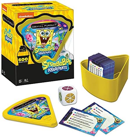 Trivial Pursuit Spongebob Squarepants Quickplay Edition | Trivia Game Questions from Nickelodeon's Spongebob Squarepants | 600 Questions & Die in Travel Container | Officially Licensed Spongebob Game