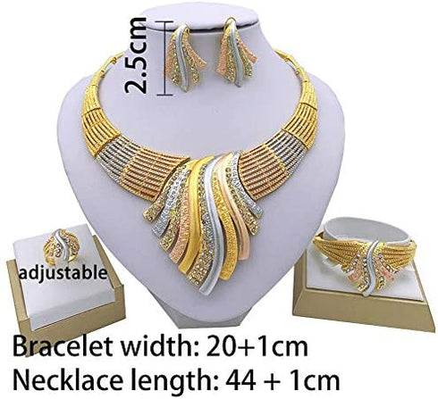 Ethiopian Jewelry for Women Golden African Necklace for Mom ladies, Costume Jewelry for Women Necklaces