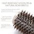 Baasha Medium Round Brush 2 Inch, Boar Hair Brush Round for Women, Professional Ceramic Barrel Hair Brush With Boar Bristle, Round Brushs for Blow Drying Medium Length, Roller Round Brushs for Flip