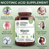 Natural Nutra Niacin as Nicotinic Acid (Vitamin B3) Supplement for Boost Energy, Improves Digestion, Brain Function Healthy, Non-GMO, Gluten-Free, 100 mg, 100 Tablets