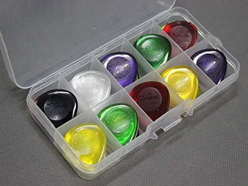 40pcs Durable Clear Large Size Bass Rock Heavy Metal Guitar Picks Plectrum 1.0/2.0/3.0 mm + 10 Grid Case