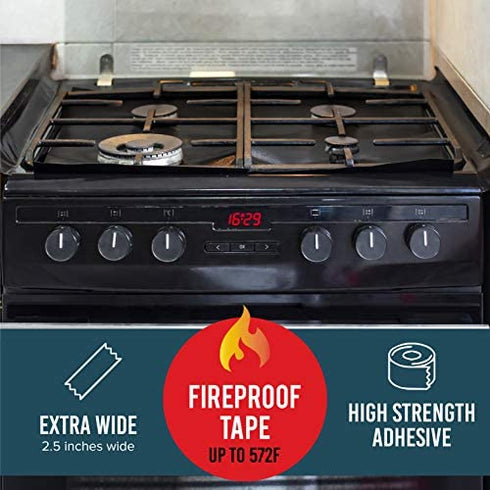 Kitchen Stove Counter Gap Cover,Seals Between Counter Range,Burner,Washer,Dryer,Extra Wide & Long,Heat Resistant,Waterproof Tape Set of 2 (1.5"X78", Black)