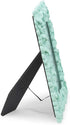 Laura Ashley 4x6 Mint Green Flower Textured Hand-Crafted Resin Picture Frame w/ Easel & Hook for Tabletop & Wall Display, Decorative Floral Design Home D©cor, Photo Gallery, Art (4x6, Mint Green)