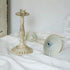 Sziqiqi Candlestick Holders for Taper Candle, Candleholder Display Candle Centerpiece Set of 2 Distressed Ivory