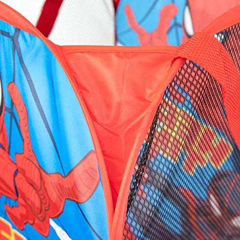 Jay Franco Marvel Spiderman & Miles Pop Up Hamper - Mesh Laundry Basket/Bag with Durable Handles (Official Marvel Product)
