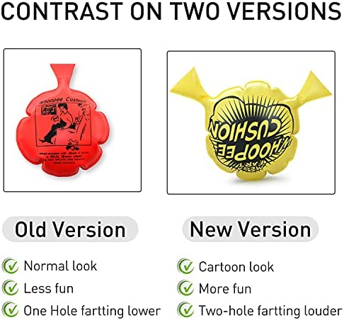 Benasan Whoopie Cushion for Kids,3PACK Whoopee Cushion for Children Adult Home and Office,Classic Woopie Cushion Stress Reliever for Party,Two Holes,9In