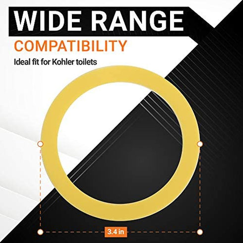 2 Packs K-GP1059291 Canister Flush Valve Seal Replacement part by Blue Stars - Exact Fit for Kohler toilets - Replaces 2475620 GP1059291 1049291 - Long-Lasting Rubber - Improves the lifecycle by 50%