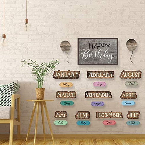 58 Pieces Happy Birthday Decorations for Classroom Mini Bulletin Board Set for Students, Birthday Banner Poster Accents for School Kids