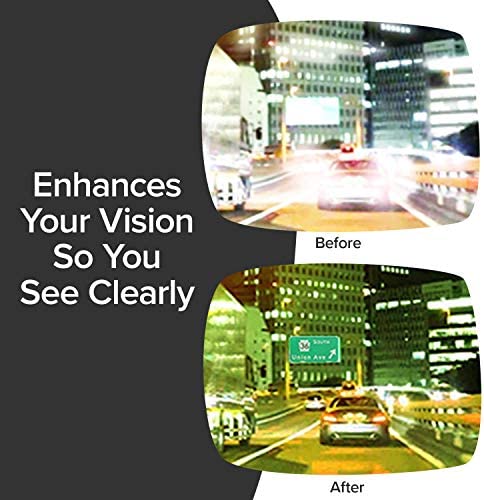 Battlevision Polarized Sport Vision Glasses for Driving at Night Protect Eyes from Blinding Headlight Glare, Green Lenses, 6 in