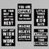 HOMANGA Motivational Wall Art Posters, Positive Office Decor Art Prints, Set of 6, Inspirational Quote Wall Decor for Bedroom Teen Boy Office Living Room, Canvas Posters 8x10 Inch Unframed