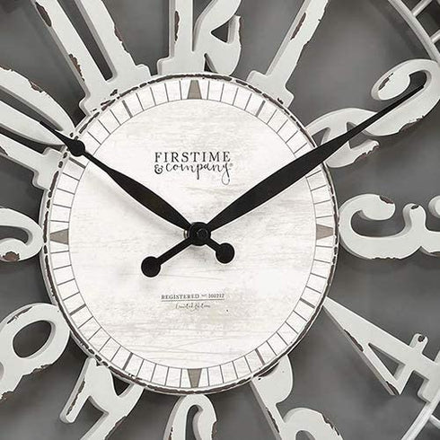 FirsTime & Co. Whitney Wall Clock, 20", Antique Cream