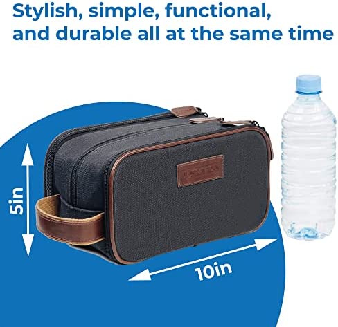 Travel Toiletry Bag - Dopp Kit for Men - Cosmetic Toiletry Bag for Men | Large Portable Bathroom Accessories Kit| Toiletry Kit | Hygiene Shaving bag | Mens Toiletry Travel Bag | Toiletries Bag for Men
