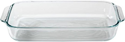 Pyrex Basics 3 Quart Glass Oblong Baking Dish, Clear 8.9 Inch X 13.2 Inch - 3 Qt