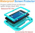 BMOUO Kids Case for Onn 7 inch Tablet,Onn 7 inch Tablet Case - Built-in Screen Protector, Shockproof Light Weight Protective Handle Stand Case for Onn 7" Android Tablet, Turquoise