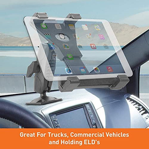iBOLT TabDock Bizmount AMPs - Heavy Duty Drill Base Mount for All 7" - 10" Tablets ( iPad , Samsung Tab) Great for Commercial Vehicles, Trucks, and Wall Mounting- Features 1 inch / 25mm Ball Joint
