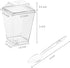INDRAH 50 Pack 5 oz Clear Plastic Dessert Shooter Cups with Spoons and Lids/ Footed Dessert Shooters for Parfait, Appetizer, Dessert Shot Glasses & Party Serving Tumbler Cups