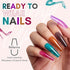 Makartt Acrylic Nail Kit, Long Ballerina Press On Nails Set Nail Tips Soft Gel Nail Tips Soak Off Nail Tips Full Cover Vivid Color with 4pcs Nail Glues 1pcs Nail File 240pcs Pump Ups Press on Nails