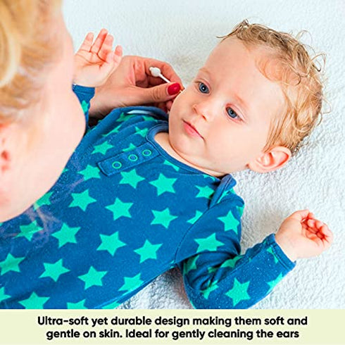 Sky Organics Organic Baby Cotton Swabs for Baby, 100% Pure Organic Cotton, GOTS Certified Organic Cotton, 180 Count