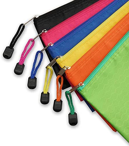 LABUK Pencil Pouch 6 Pack Pencil Bags Small Zipper Pouches Bulk Waterproof Pencil Case for School Office Supplies Travel Cosmetics Accessories Stationery 6 Color