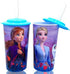 Disney Frozen 2 Elsa Anna Drink Tumblers with Lid, Reusable Straw Set for Kids Girls Toddlers, Pack of 2 - Safe BPA free by Zak design