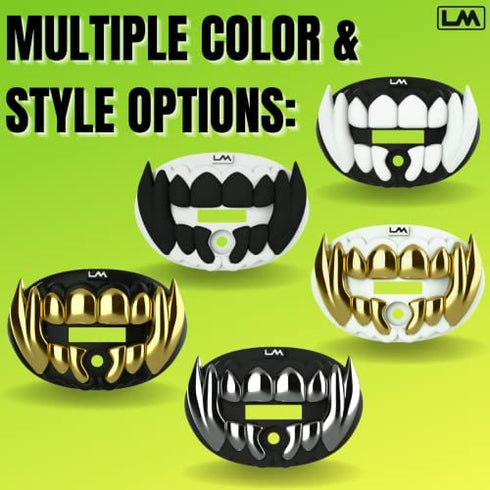 Loudmouth Football Mouth Guard | 3D Beast Chrome Adult and Youth Mouth Guard | Mouth Piece for Sports | Maximum Air Flow Mouth Guards