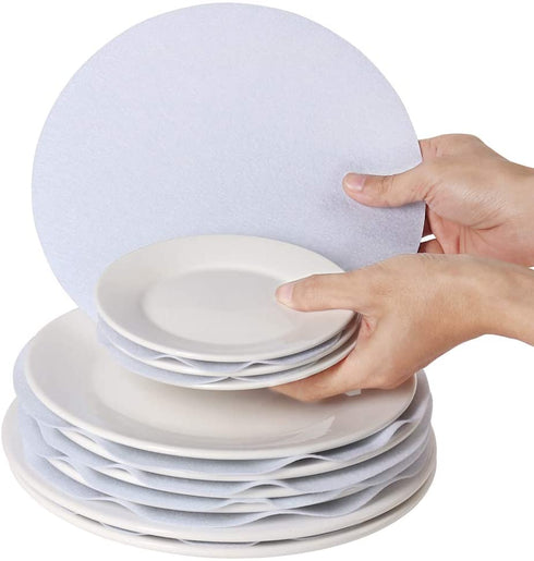 Soft Felt Plate Protectors, Set of 30 and 2 Different Size, Plate Separators Pads China Storage Dividers Protectors Dish Protectors Pads for Protecting and Stacking Your Cookware