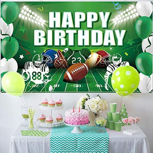 Football Party Decorations Favors Football Birthday Backdrop Banner supplies Super Football Bowl Game Sports Fan Supplies Football Themed Boy Birthday Party Favors Photo Booth Props Wall Hanging