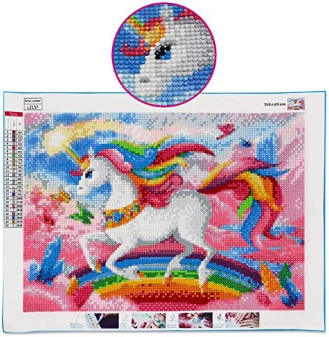 DIY 5D Unicorn Full Drill Diamond Painting by Number Art Kits for Adults Kids Home Wall Decor 11.8x15.7 inch (Unframe)