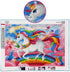 DIY 5D Unicorn Full Drill Diamond Painting by Number Art Kits for Adults Kids Home Wall Decor 11.8x15.7 inch (Unframe)