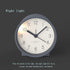 AA Battery Operated Analog Alarm Clock Silent Non Ticking Ascending Beep Sounds Snooze Light Functions Easy Set Gray