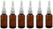 6PCS 15ML Empty Brown Glass Sprayer Nasal Bottle Empty Travel Refillable Aromatherapy Perfume Bottles For Cosmetic Nasal Irrigation Spray Saline Water Applications