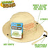 Nature Bound Kids Explorer Safari Hat with Drawstring and Khaki Fabric for Boys and Girls Ages 4 +